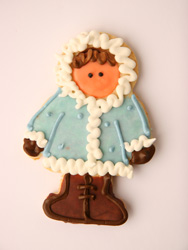 Girl Eskimo Decorated Cookie